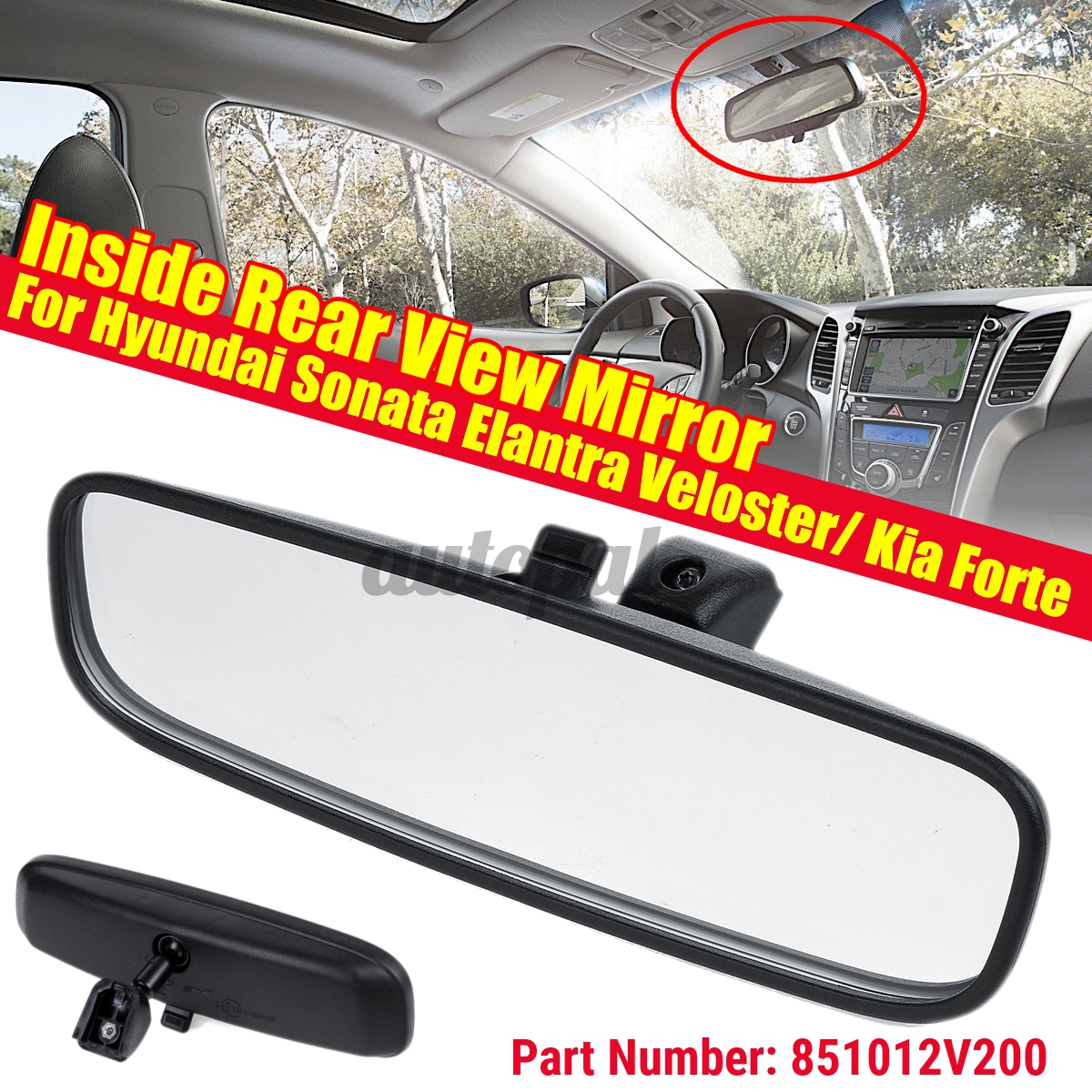 hyundai elantra rear view mirror