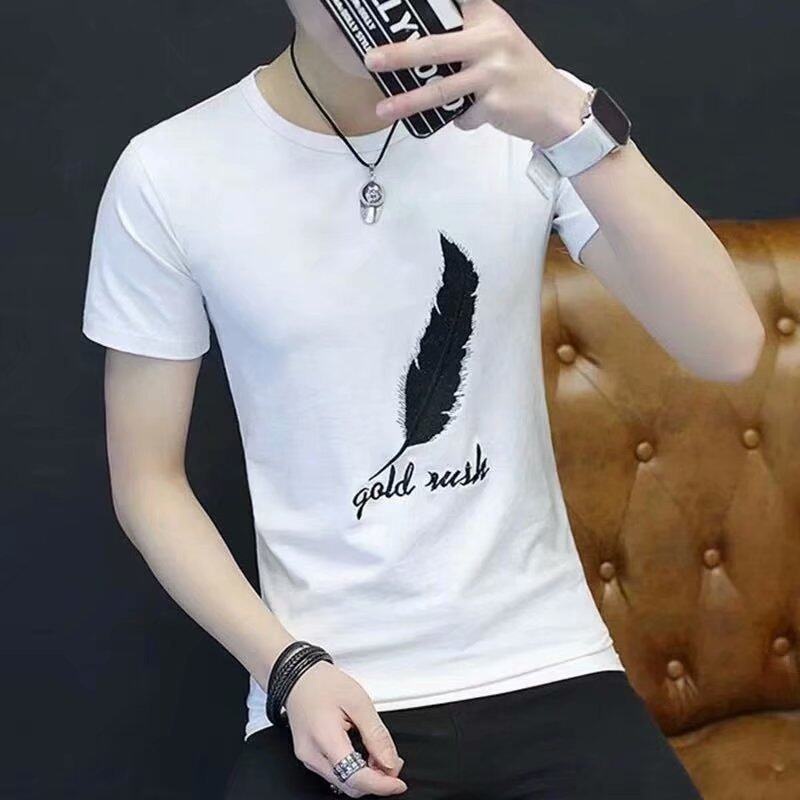 Men Fashion Summer Short Sleeve Casual T Shirt O Neck Tops Blouse