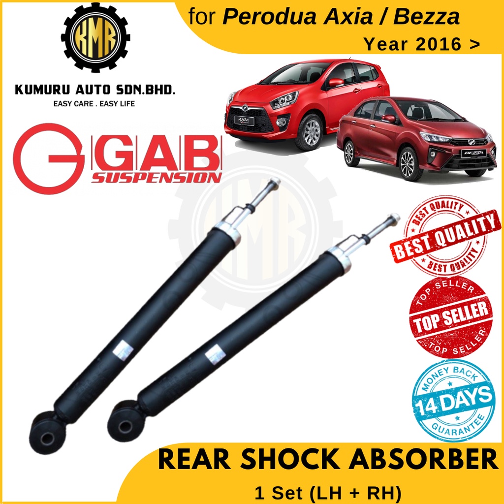 Gab Gas Rear Absorber Perodua Axia Bezza Absorber Belakang Set