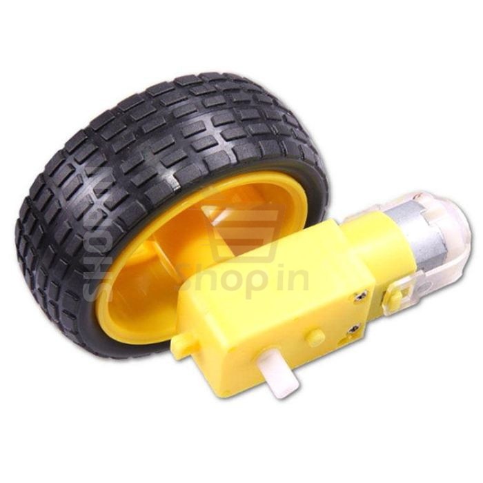 smart Car Robot Plastic Tire Wheel with DC 3-6v Gear Motor for arduino 