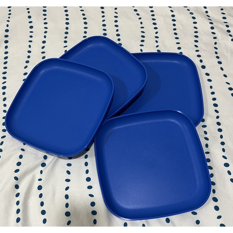 Tupperware Dessert Plates Royal Blue Shopee Malaysia