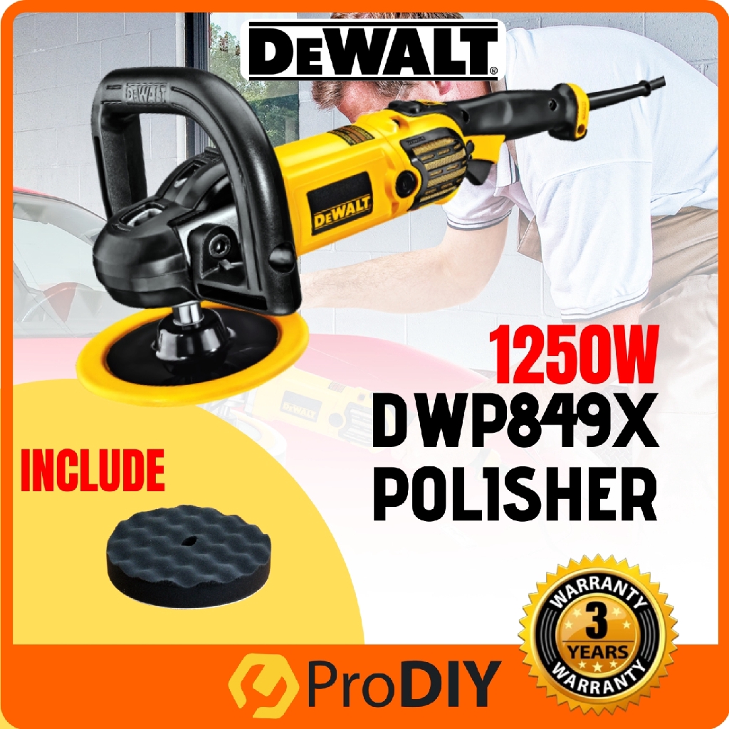 DEWALT DWP849X 7" Electronic Polisher 1250W Car Polish Machine Polishing and Buffer Sander Waxing Waxer Polisher