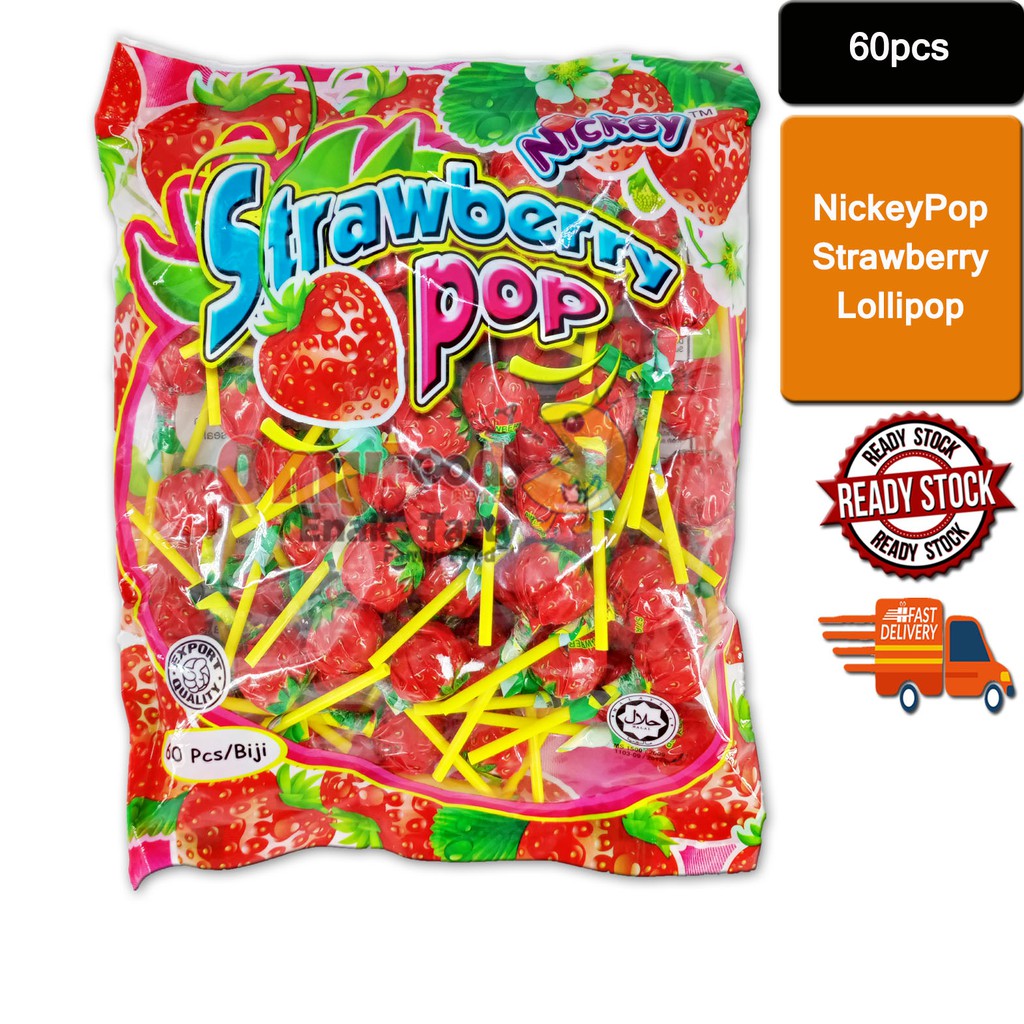 60pcs Nickey Pop Lollipop [Sarsi / Strawberry]
