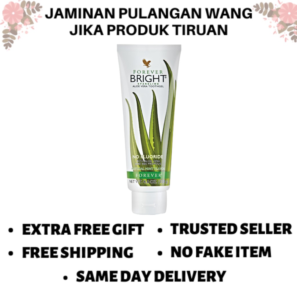 Promo Price Forever Bright Sparkling Aloe Vera Toothgel Ubat Gigi Aloevera 100 Original Direct Centre Freegift Shopee Malaysia
