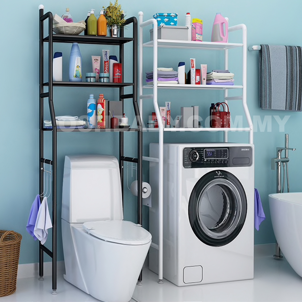 **OSH BATHROOM AND WASHING MACHINE RACK 3 Tiers Multipurpose Rak Tandas ...