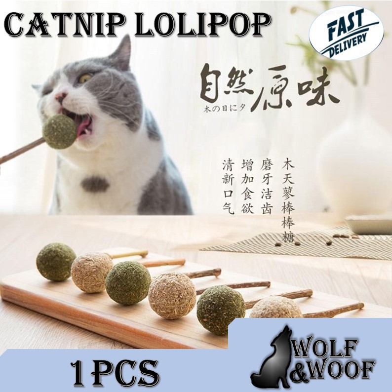 Japanese Style Catnip Lolipop Stick Toy Chewing Teeth Pet Snack 