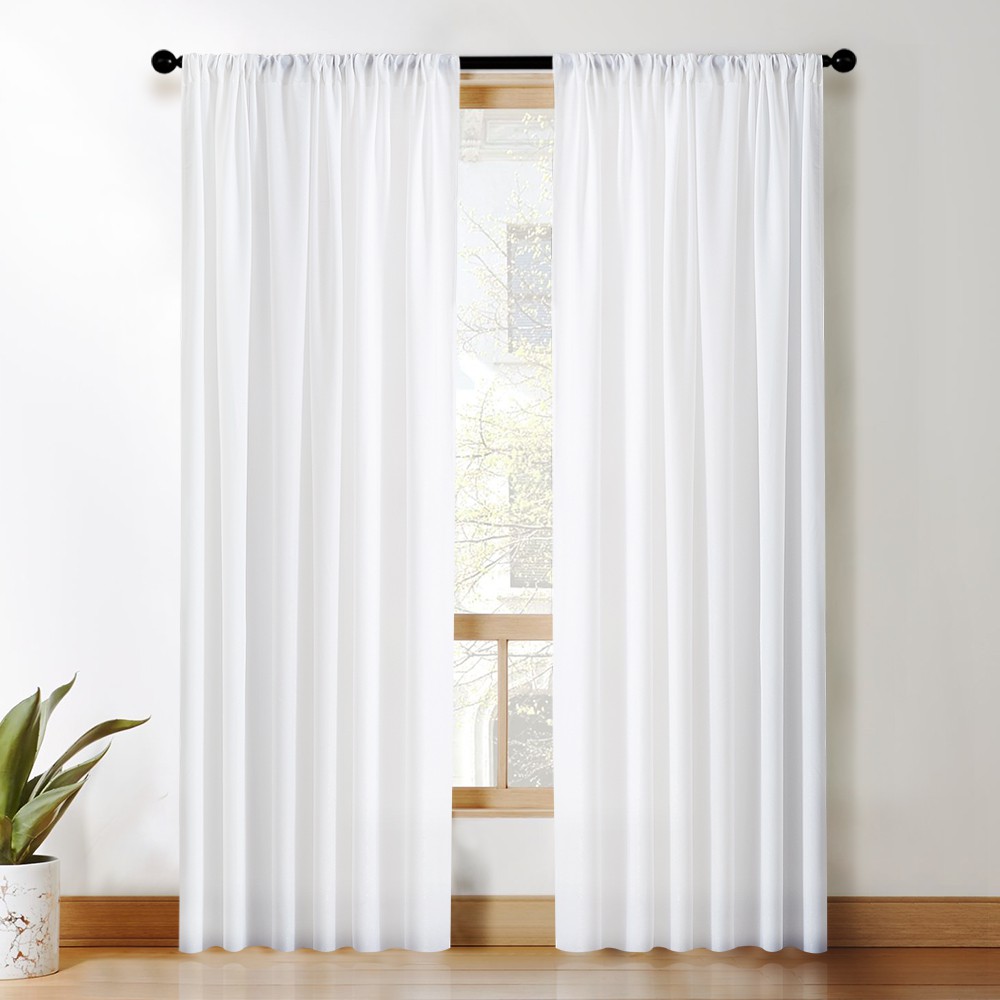 LANGSIR PUTIH Pure White Tulle Sheer Curtain Living Room Bedroom Window ...