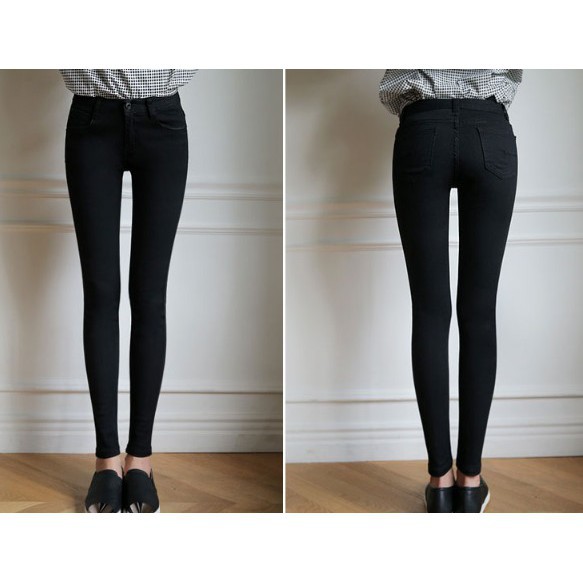 ladies black slim jeans