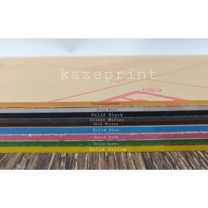 Pre Cut Acrylic Sheet Size A4 / A3 White Transparent Black Solid Colors