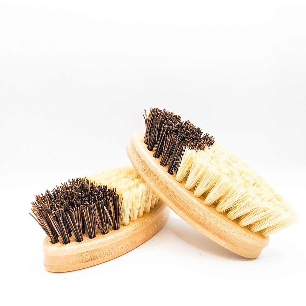 EcoFriendly Bamboo Kitchen/Vegetable Scrubbing Brush with Duo Bristles