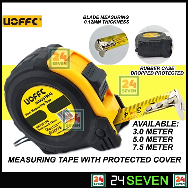 UOFFC MEASURING TAPE WITH PROTECTED COVER TALI TAPE PITA PENGUKUR 3M 5M ...