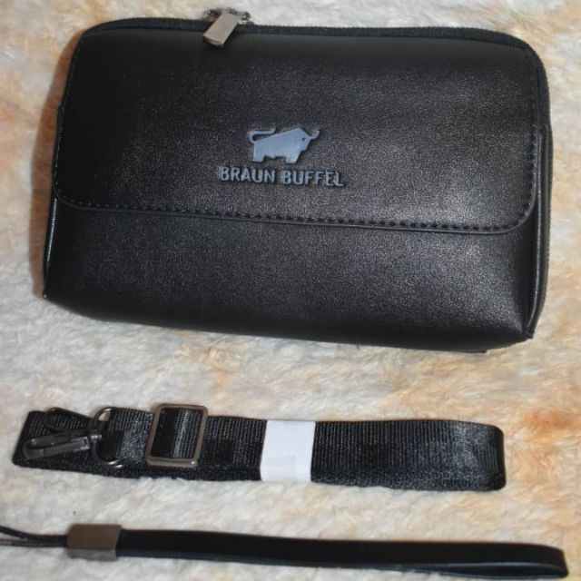 braun buffel clutch bag man