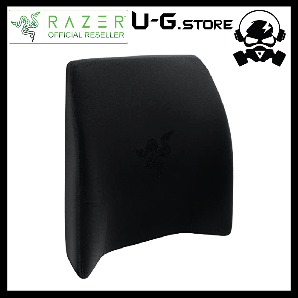 Produktbild von Razer Lumbar Cushion - Ergonomischer Halt Für Gaming Stühle Mit Perfekter Haltung (Ausgeformt Für Die Lendenlordose, Füllung Aus Memory-Schaumstoff, Hülle Aus Weichem Samt) Schwarz