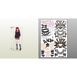 Anime Girl Papercraft Design Kertas Shopee Malaysia Sexiz Pix