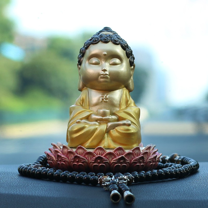 ▥◅ஐPure copper Maitreya Buddha statue, creative cute little monk Laughing  Buddha, car interior accessories, Zen-like car | Shopee Malaysia