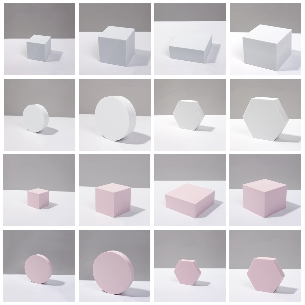 Must Multi Abeststudio INS photography cylindrical pentagonal prism photo props pure color foam net red geometric thr... - Image 5