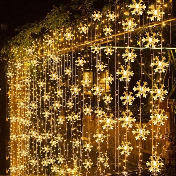 suddus Curtain Lights for Bedroom, 200 LED Hanging String Lights Outdoor Waterproof, Fairy Curtain Lights for Backdrop, Windo