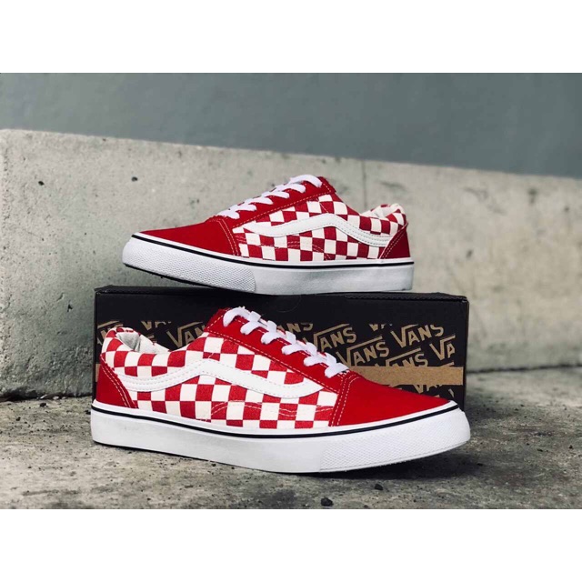 low cut checkered vans