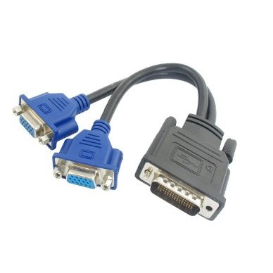 DMS-59 Pin Male to 2 VGA Female Converter Splitter Cable
