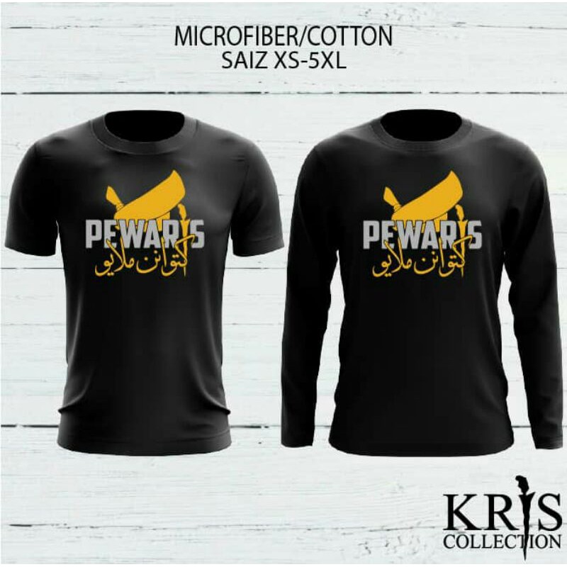 Tshirt Pewaris Kain Cotton/Microfiber Jersey Lengan Pendek/Lengan