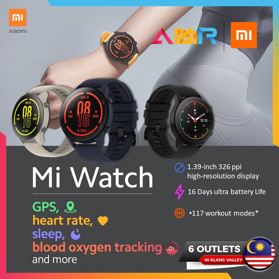 【Xiaomi Malaysia Set】Mi Smart Watch Color Sport 1.39'' AMOLED GPS