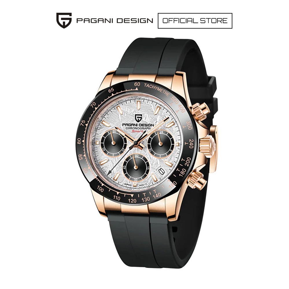 Pagani Design 40mm Men's Rubber Quartz Watch PD-1664