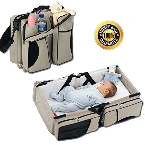 3 in 1 portable bassinet diaper bag and changing station