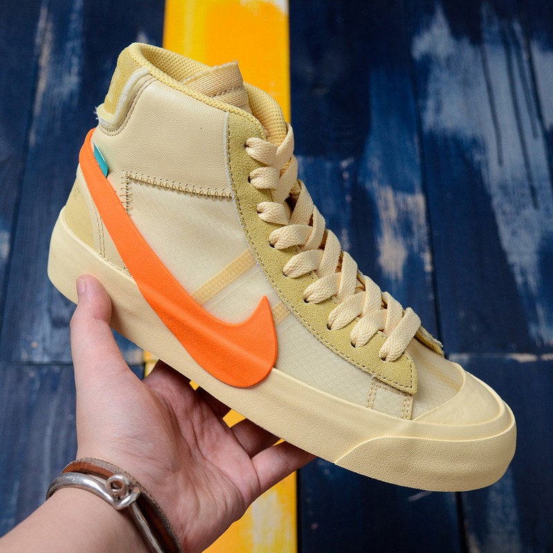 nike blazer off white pumpkin