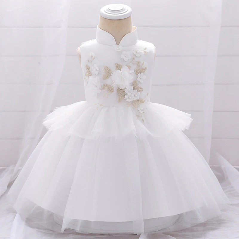 white gown for baby girl
