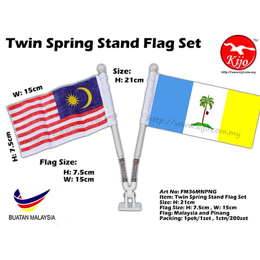 Twin Spring Flag Malaysia And Pulau Pinang Flag Shopee Malaysia