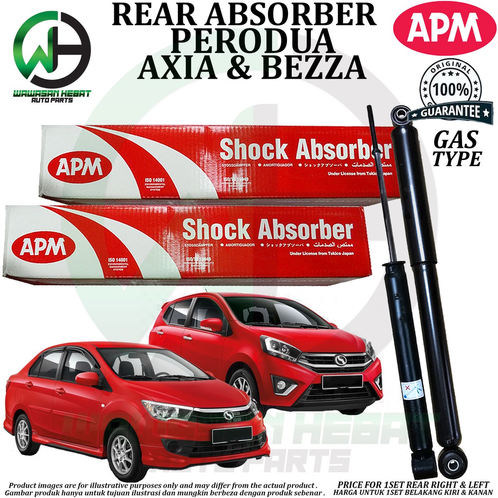 Perodua Axia & Bezza Rear Gas Shock Absorber APM *Original* Shopee