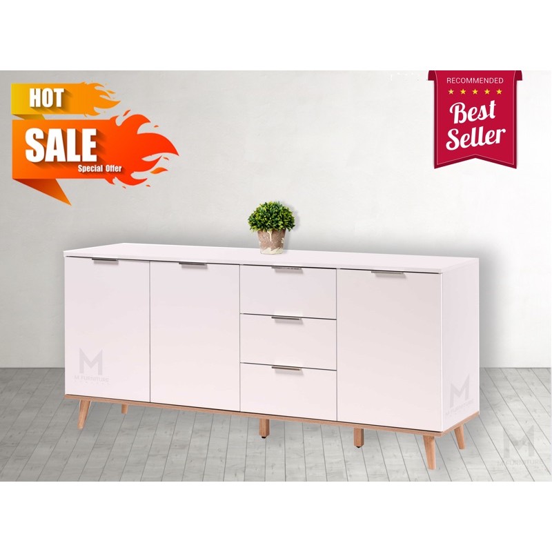 M Furniture Concept Console Table Readystock Drawer Cabinet Multipurpose Cabinet Solid Wood Leg Cabinet Hot Deal Product