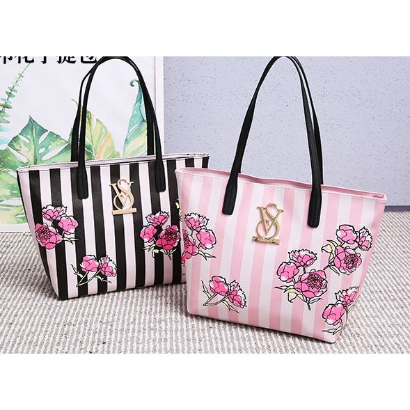 victoria secret floral tote bag