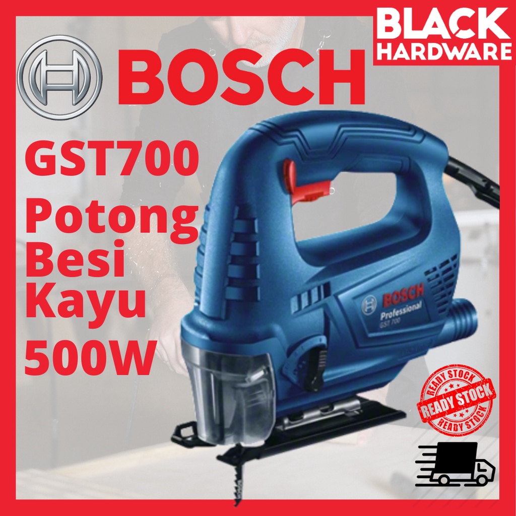 Black Hardware Bosch GST700 Mesin Gergaji Jigsaw Kayu Metal Wood Metal Cut Jig Saw Cutter Machine Po