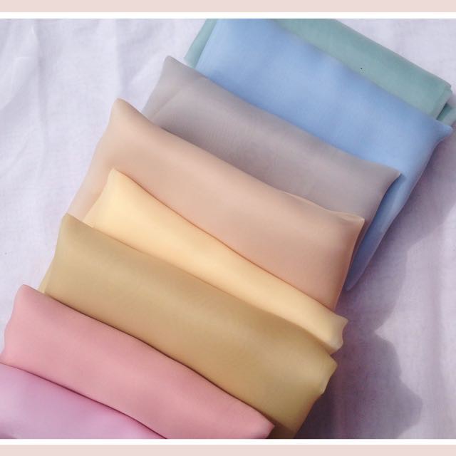 Premium Glowing Silk Organza Fabric Shopee Malaysia