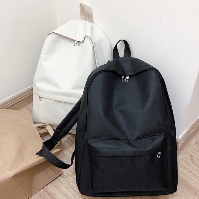 Vintage Schoolbag Korean Retro Large Capacity Plain Colour Backpack