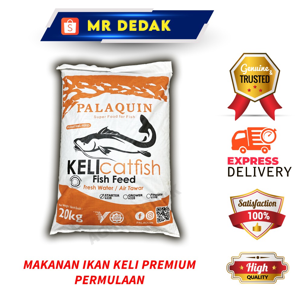 20kg Kff 30 Dedak Makanan Ikan Keli Permulaan Premium 30 Protein 2mm Premium Fish Food Palaquin Shopee Malaysia