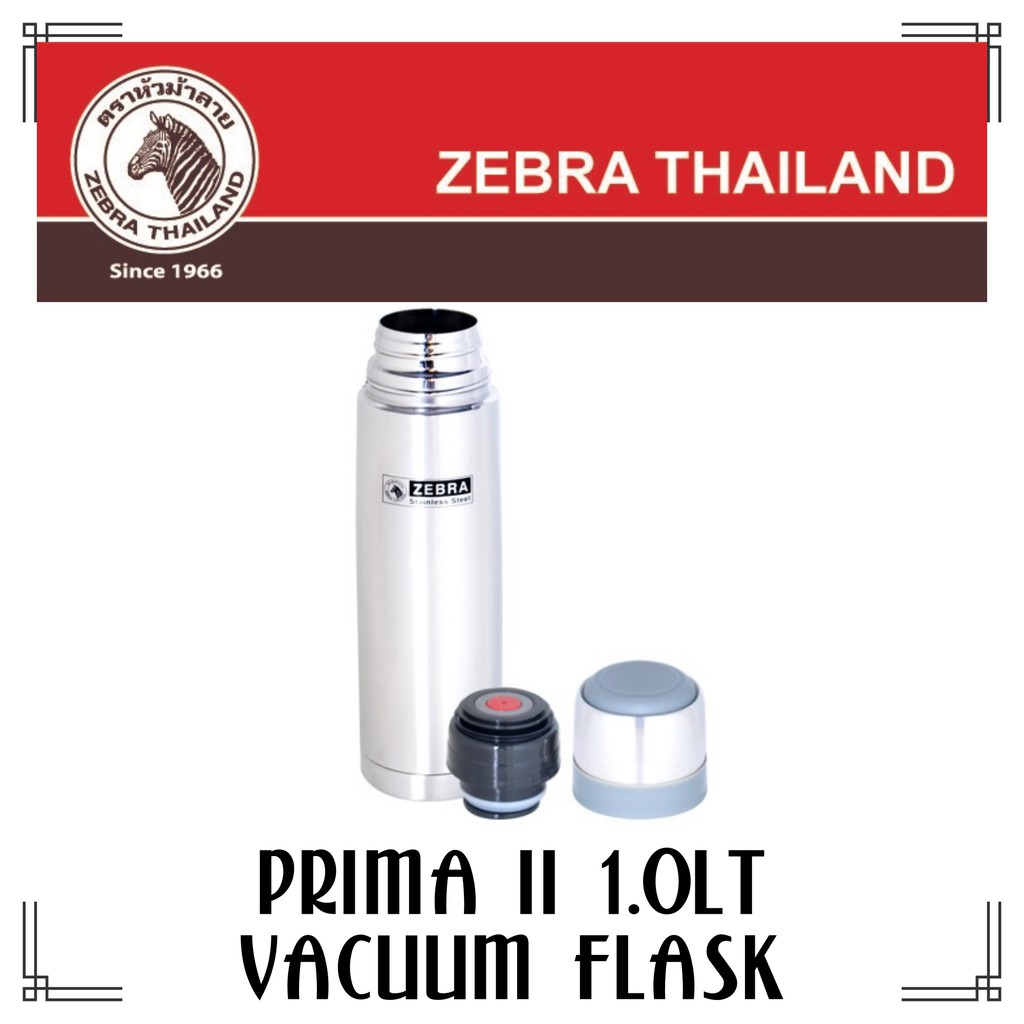 Zebra Stainless Steel Prima II 1.0LT Vacuum Flask Shopee Malaysia