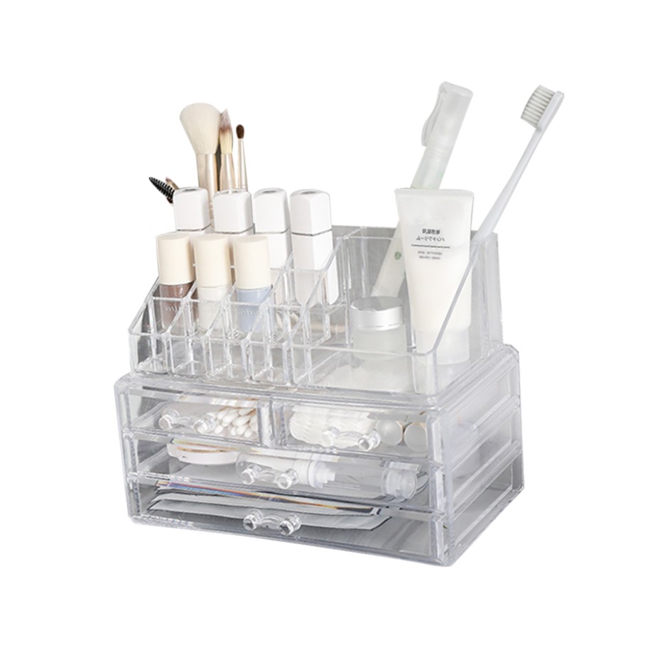 Fair Price Plastics Storage Boxes Cosmetic Storage Box Indoor Plastic Storage Basket Makeup Organizer Countertop Shopee Malaysia