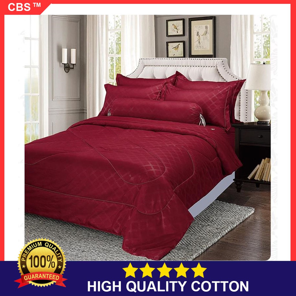 Cadar Hotel Single 5 in 1 Soft Cotton With Comforter Shopee Malaysia