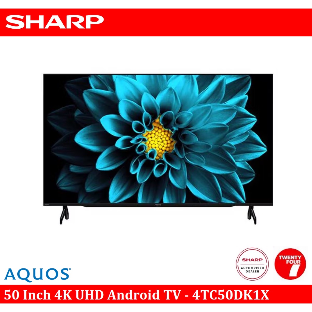 SHARP AQUOS 50 Inch 4K UHD Android TV 4TC50DK1X | Shopee Malaysia