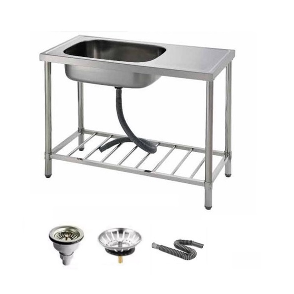 STAINLESS STEEL SINGLE SINK WITH SIDE TABLE Shopee Malaysia