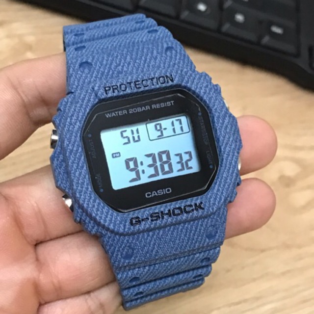 g shock dw 5600 denim
