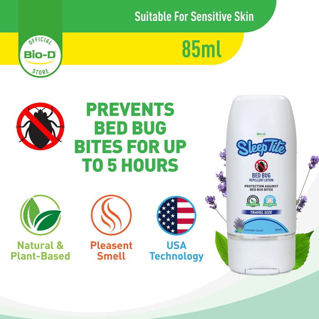 BioD Sleeptite Bed Bug Repellent Lotion Lavender (80 ml) Shopee