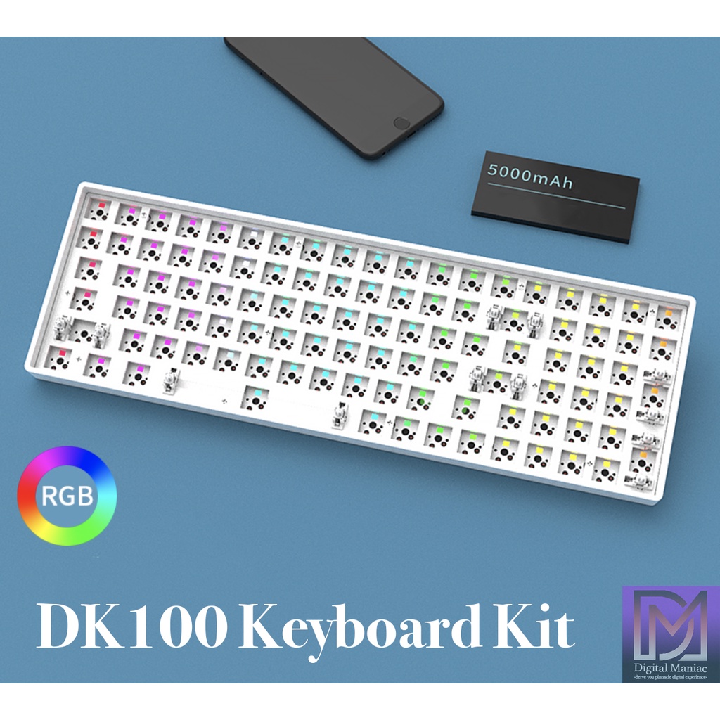 [FREE SHIPPING] DK100 Mechanical Keyboard Kit RGB Barebone 3 Modes