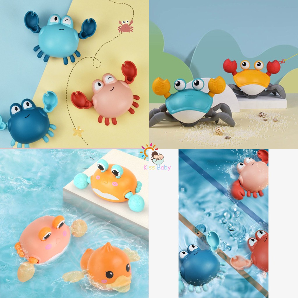 Bathing Crab Toy Crab Swimming Windup Clockwork Bath Play Toy Little Crab Waterway Baby Crabs