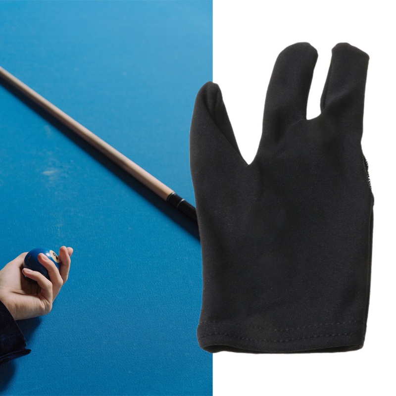 Best 1pc Black Cue Billiard Pool Shooters 3 Fingers Gloves