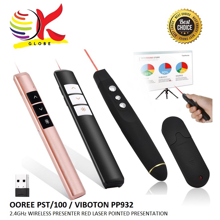 PST/100 / OOREE VIBOTON PP932 2.4GHz WIRELESS PRESENTER RED LASER ...