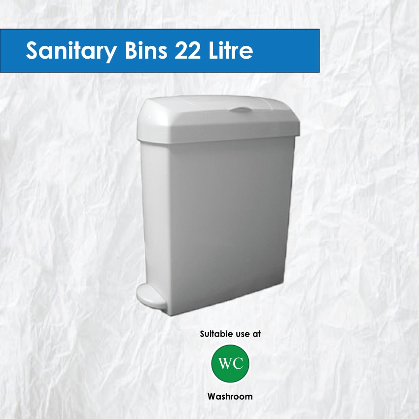 Lady Sanitary Bins / Washroom Waste Bin / Tong Sampah Tuala Wanita 22