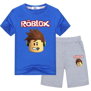Cotton 6 14 Years Old Jeans Set Roblox Short Sleeve T Shirt Shopee Malaysia - t shirt adidas rose roblox